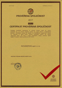 Certifikát preverená spoločnosť