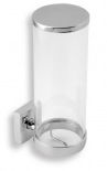 Zásobník na kozmetické tampóny sklo Metalia 12 chróm