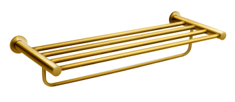 Veľký držiak uterákov so závesom SMILE, kartáčované zlato