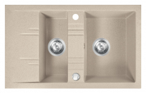 Granitový drez s vaničkou odkvapom,s prep. z drezu, piesok